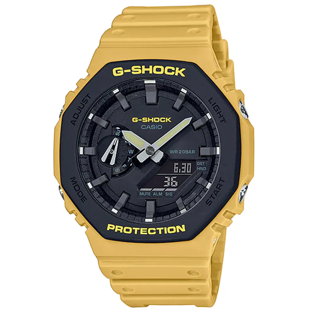 G-SHOCK CASIO / GA-2110SU-3A / 卡西歐 八角型 雙顯 防水200米 橡膠手錶 墨綠色 45mm 歷史價格詳細信息