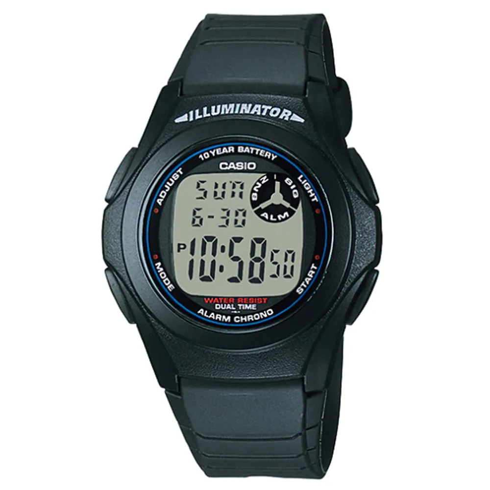 【CASIO 】十年電力實用百搭數位電子運動錶-經典黑 (W-201-1B) 歷史價格詳細信息