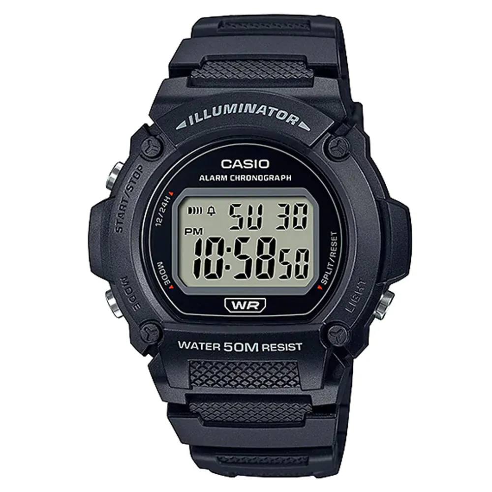 CASIO 沉穩色調圓型錶殼設計電子錶 (W-219H-8B)灰黑X黑面 歷史價格詳細信息