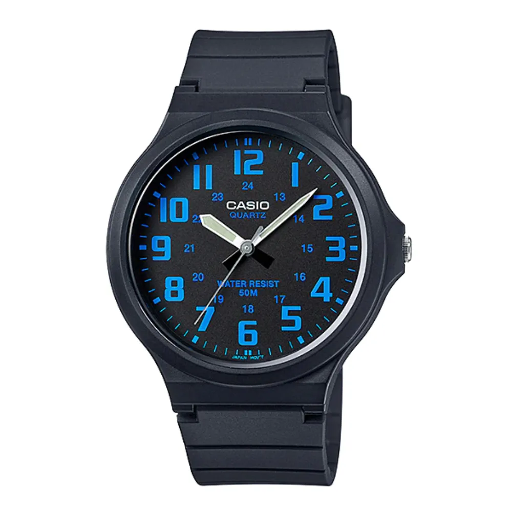 【CASIO】 簡約指針式撞色錶盤設計-黑面橘數字 (MW-240-4B) 歷史價格詳細信息