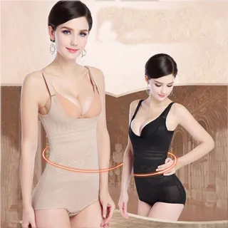 狐狸姬，XS-2L媚妮透氣修飾連身塑身衣下開洞連身三分褲-連身款(膚) 歷史價格詳細信息