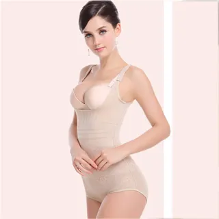 狐狸姬，XS-2L媚妮透氣修飾連身塑身衣下開洞連身三分褲-連身款(膚) 歷史價格詳細信息