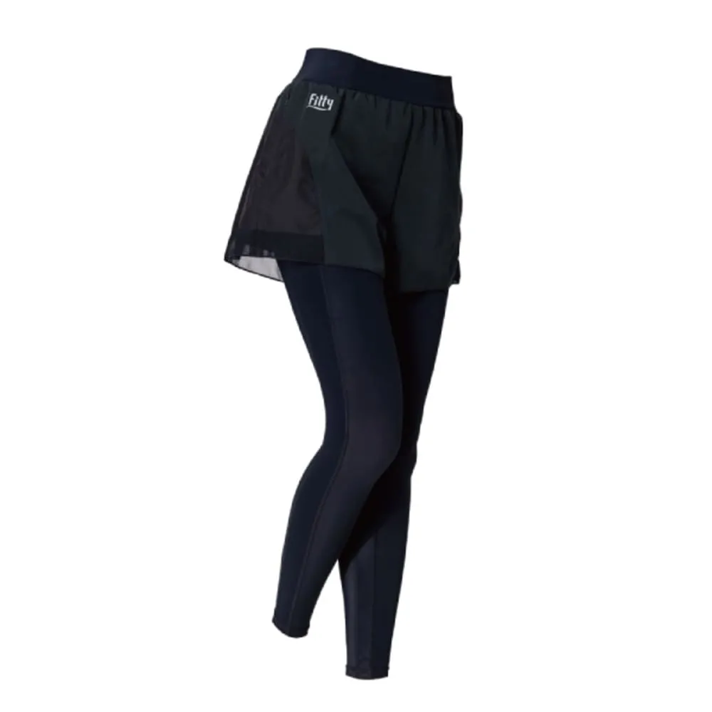 【Fitty】假兩件進階旗艦壓力褲－短褲款 ( 全黑) 早安健康嚴選商城 歷史價格詳細信息