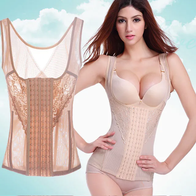 狐狸姬，塑身衣靜清雙肩六排勾透氣修飾塑身衣(M-3XL) 歷史價格詳細信息