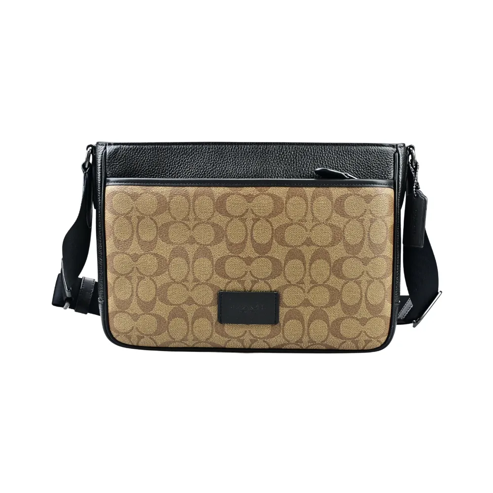 COACH 荔枝皮革方型卡夾拉鍊鍊帶零錢包(黑色) 歷史價格詳細信息