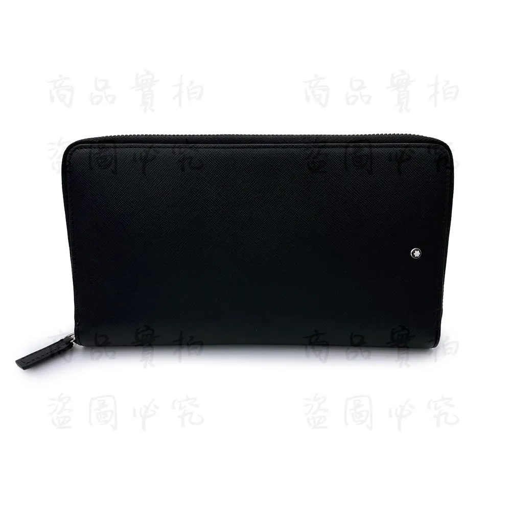 萬寶龍MONTBLANC Sartorial匠心系列六角星LOGO前口袋設計防刮小牛皮拉鍊長夾(黑/附名片夾) 歷史價格詳細信息