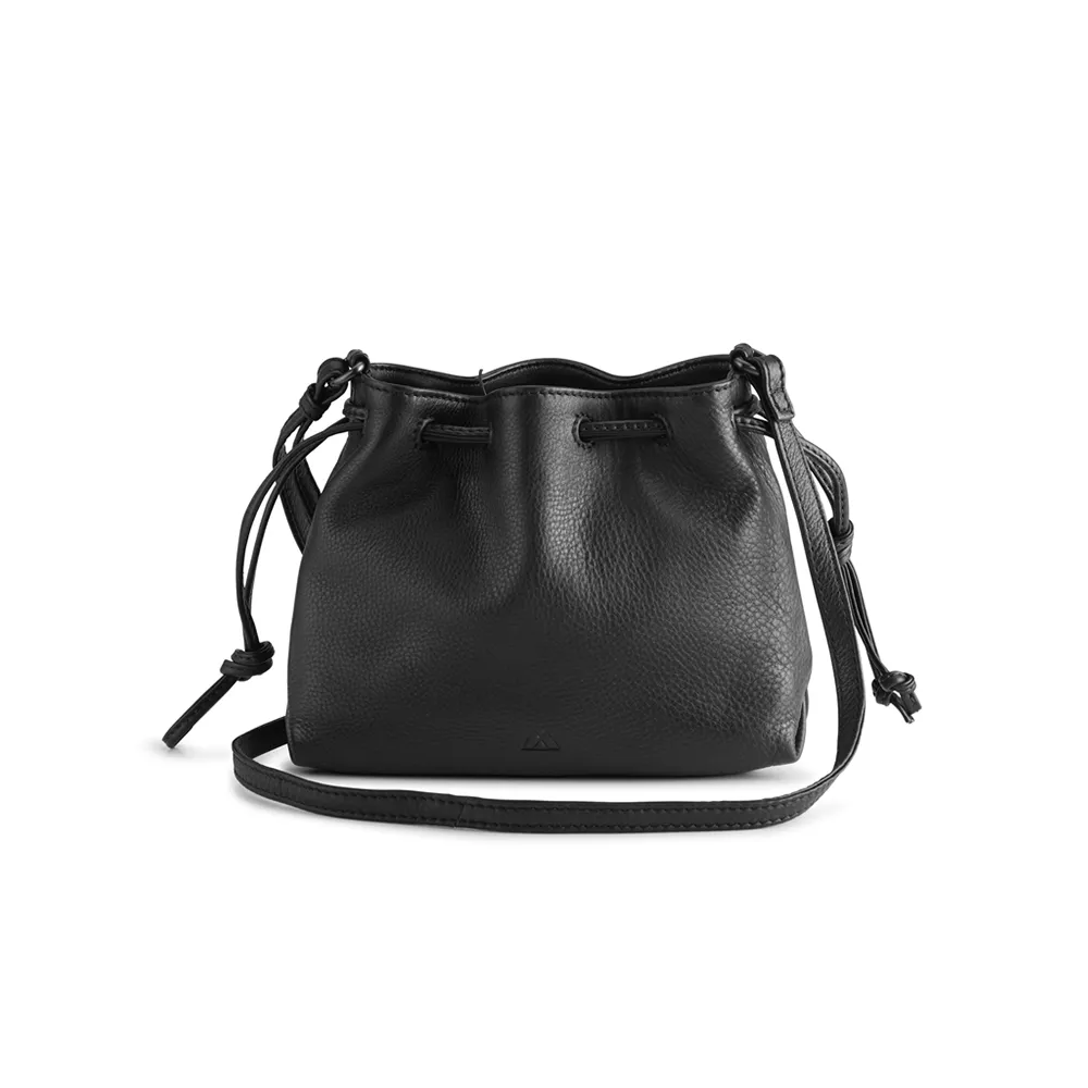 MARKBERG Luca 丹麥手工牛皮率性盧卡繩結肩揹包 斜背包 側肩包 (極簡黑) 歷史價格詳細信息