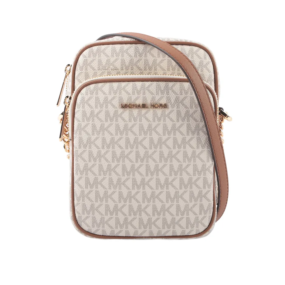 Michael Kors 滿版塗層帆布Logo 及漆皮雙拉鍊二用包(咖啡色/黑色) 35H3GTTC2B BLACK 歷史價格詳細信息