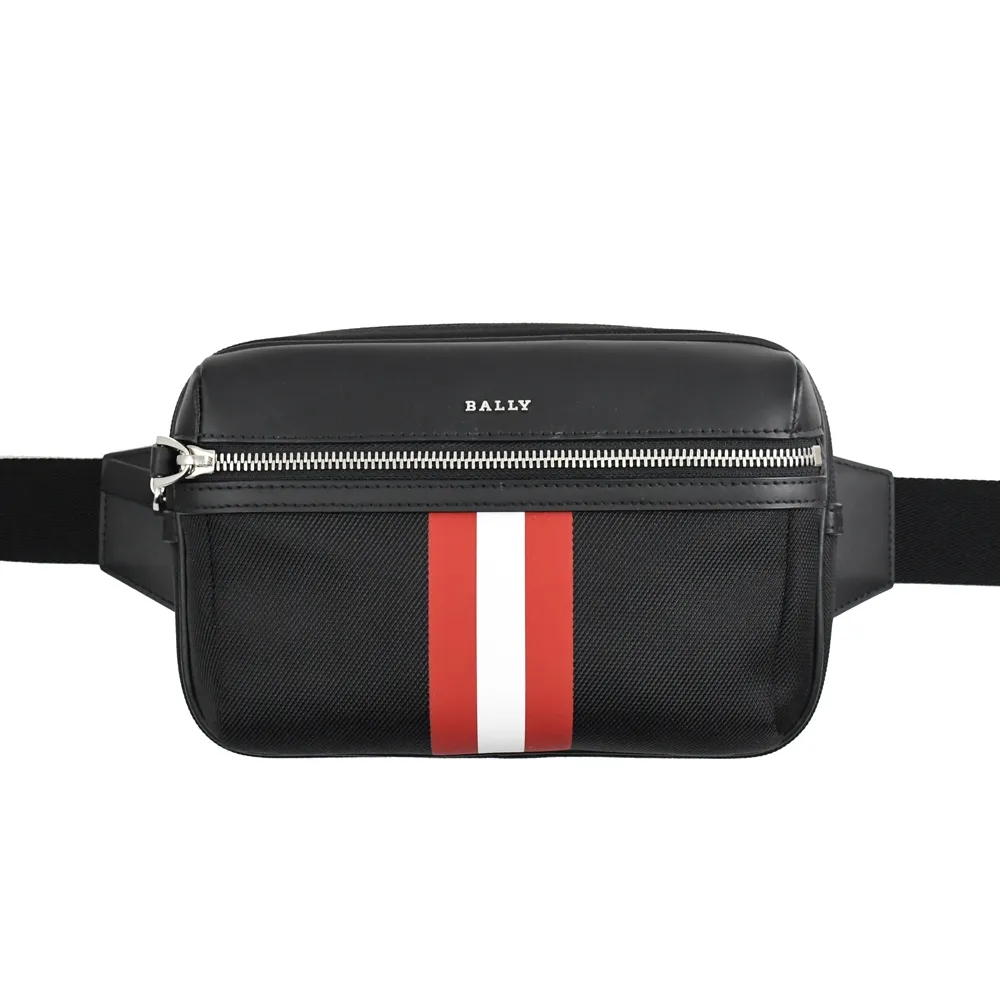 BALLY 6302619 BRAVER 品牌經典織帶針扣皮帶.黑/白 歷史價格詳細信息