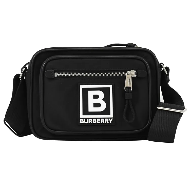 BURBERRY   Paddy 徽標LOGO尼龍拉鍊斜背包(海軍藍) 歷史價格詳細信息