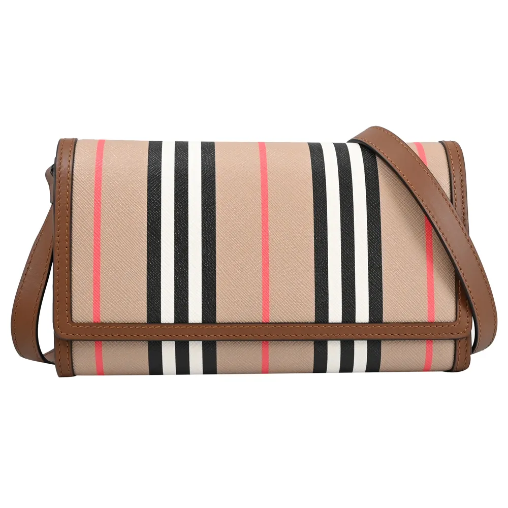 BURBERRY 8073079 ELLERBY 英式條紋拼接拉鍊長夾.咖邊 歷史價格詳細信息