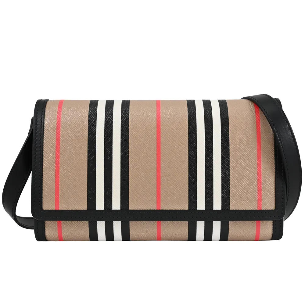 BURBERRY 8073079 ELLERBY 英式條紋拼接拉鍊長夾.咖邊 歷史價格詳細信息