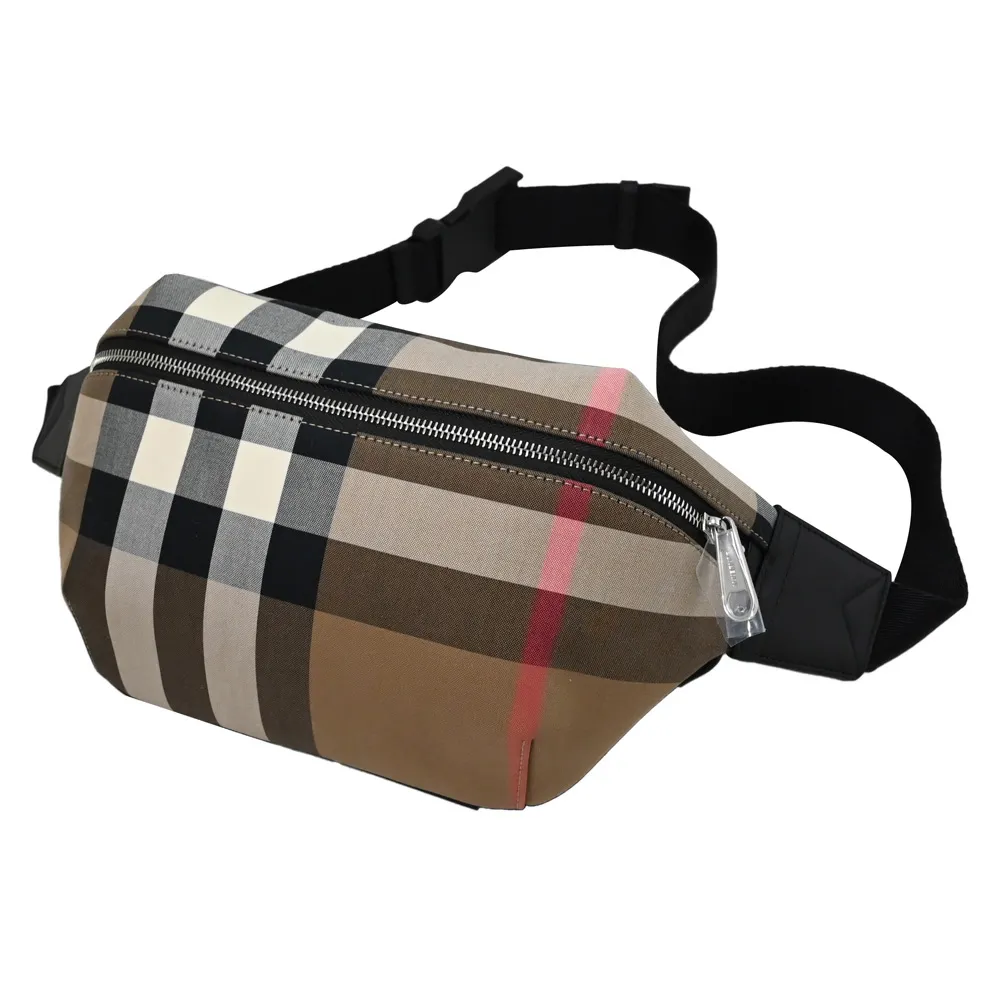 BURBERRY 8084558 PADDY 經典格紋帆布斜背方包/記者包.黑邊 歷史價格詳細信息