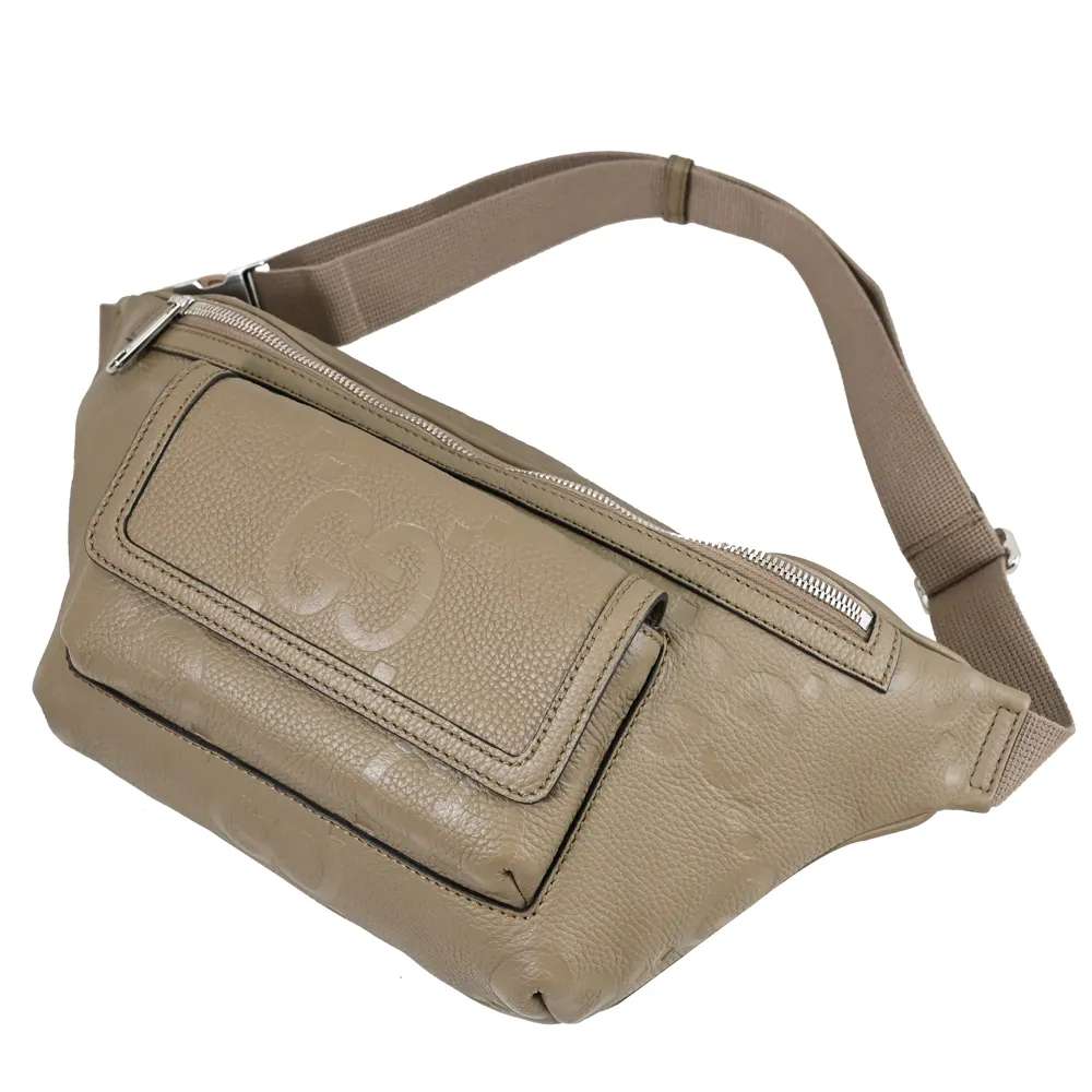 GUCCI Jumbo GG Logo 緹花布及皮革對開8卡短夾(棕色) 699308 UKMBG 2572 歷史價格詳細信息