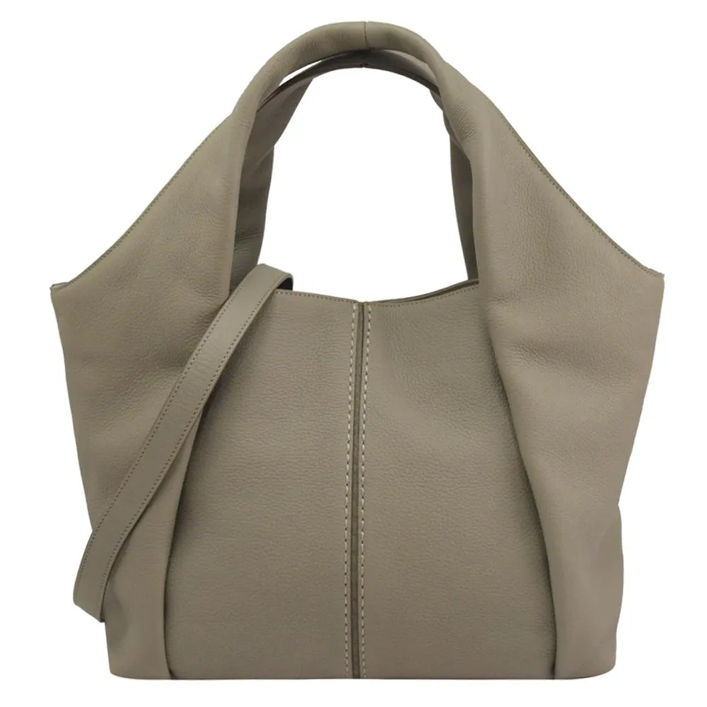 TODS Shirt Shopping Bag 小牛皮釦式兩用包.咖 歷史價格詳細信息