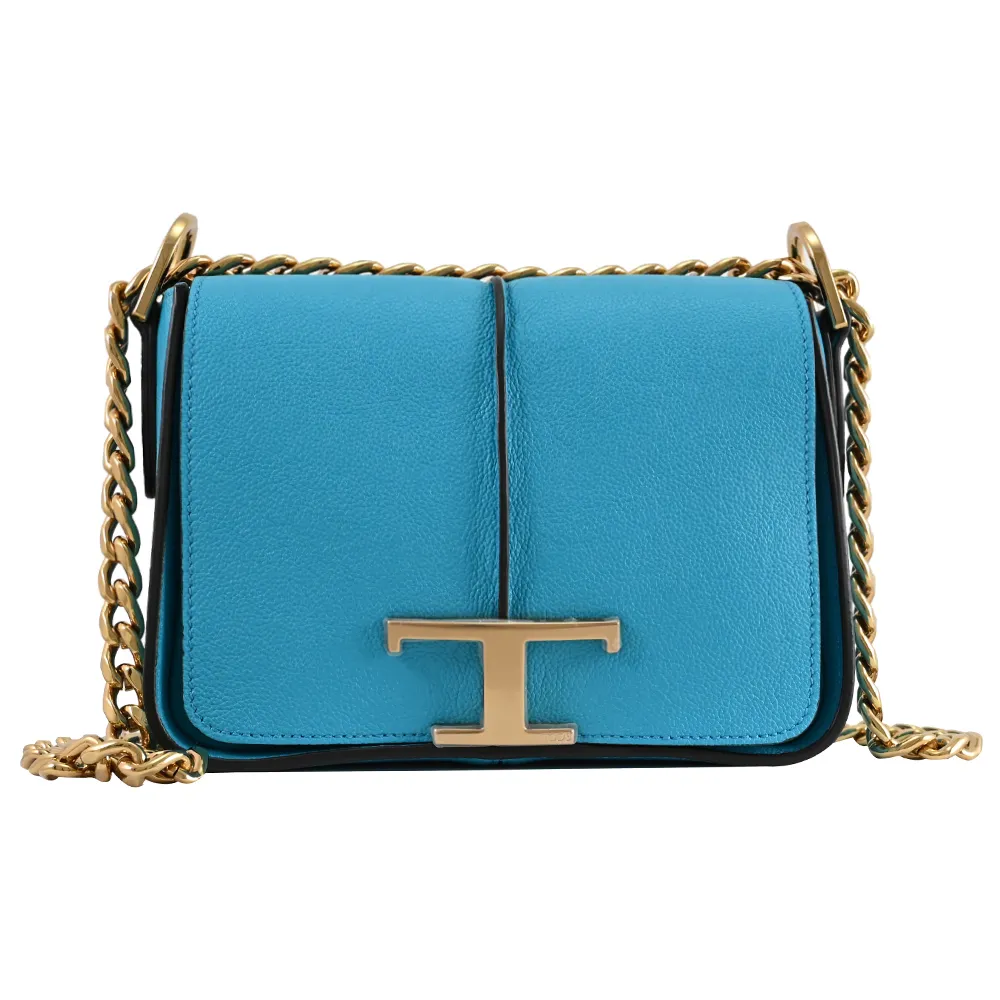 TODS T Timeless 金屬LOGO牛皮翻蓋釦式長夾.深紫 歷史價格詳細信息