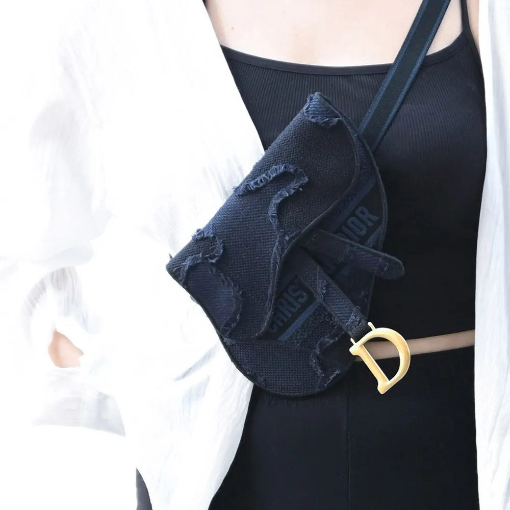 Christian Dior SADDLE 翻蓋釦式迷你腰包/胸口包.裸粉 歷史價格詳細信息