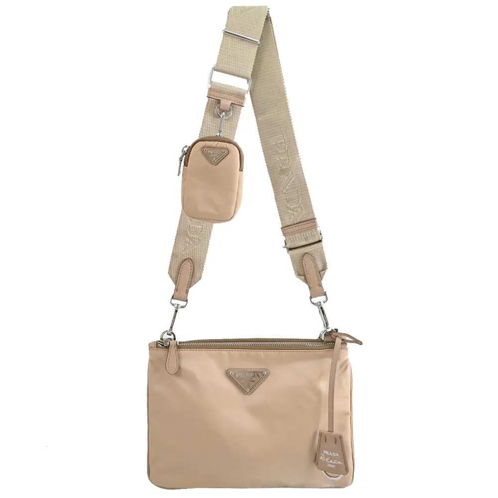 Prada Re-Editon尼龍和Saffiano皮革單肩包 歷史價格詳細信息