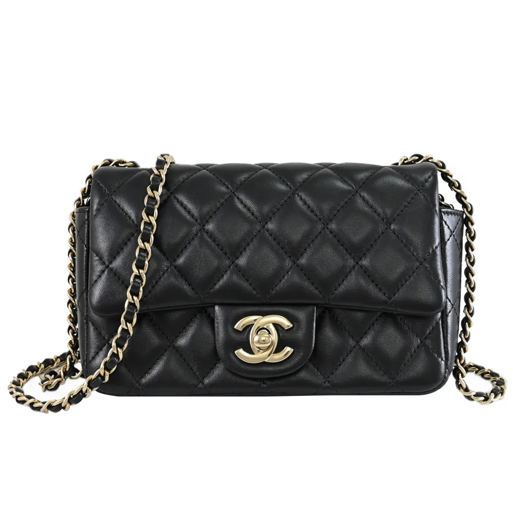 CHANEL MINI CF花呢亮片 羊皮內裏➕全鋼五金 尺寸：20x15x7cm 歷史價格詳細信息