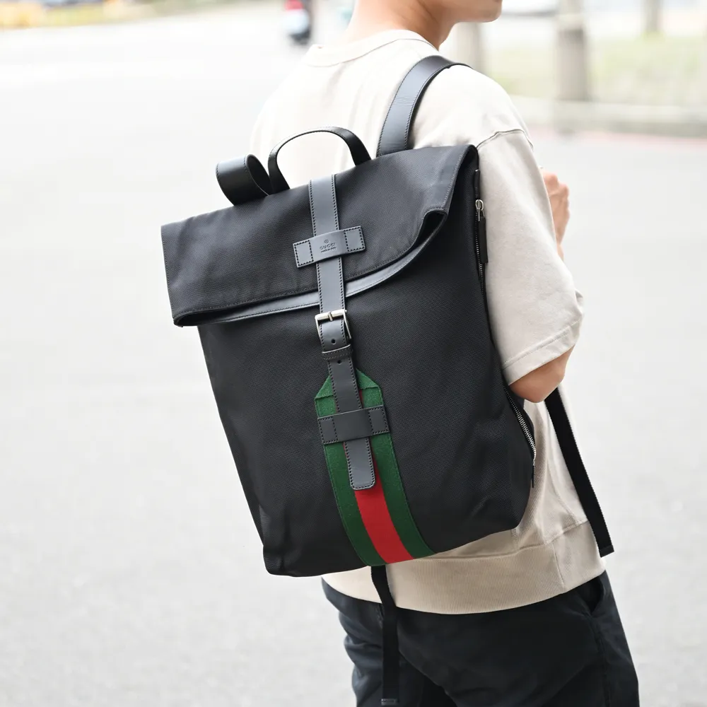 Gucci 經典 綠紅織帶logo設計 男生 拉鍊長夾 歷史價格詳細信息