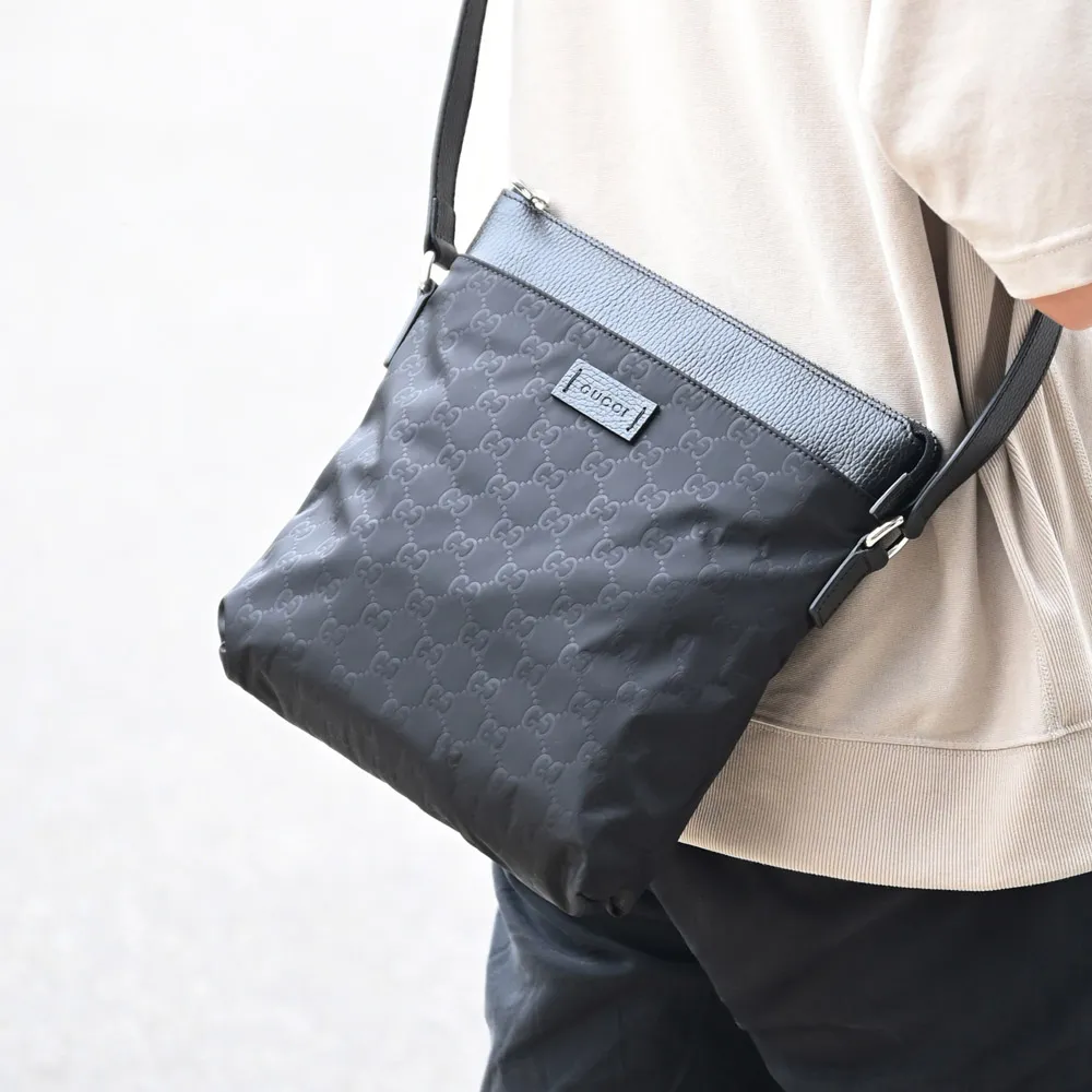 Gucci 510302互扣式單肩手提包/灰色 歷史價格詳細信息