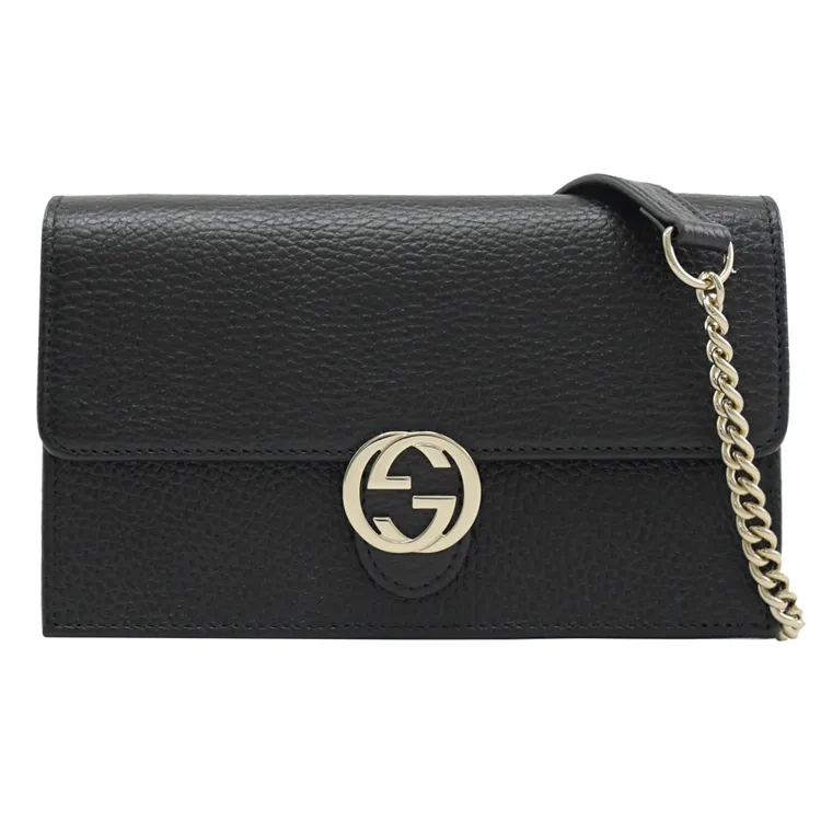 GUCCI 金LOGO小牛皮對開零錢袋短夾(黑色) 428725 DJ20T 1000 歷史價格詳細信息