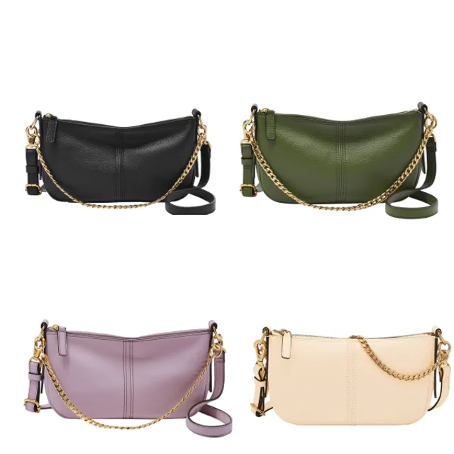 FOSSIL Jolie 真皮新月斜背包-紅木色 ZB1949243 歷史價格詳細信息