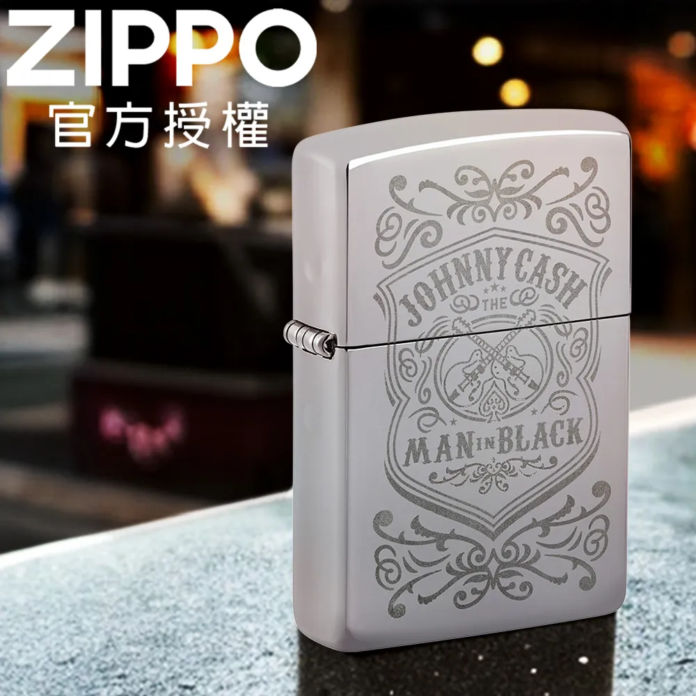ZIPPO Johnny Cash 強尼·凱許(黑裂漆)防風打火機 歷史價格詳細信息