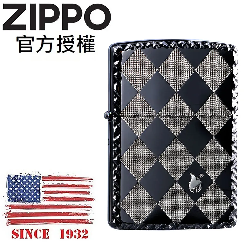 ZIPPO 菱格紋(耀眼銀)防風打火機 日本設計 ZA-3-48B 歷史價格詳細信息