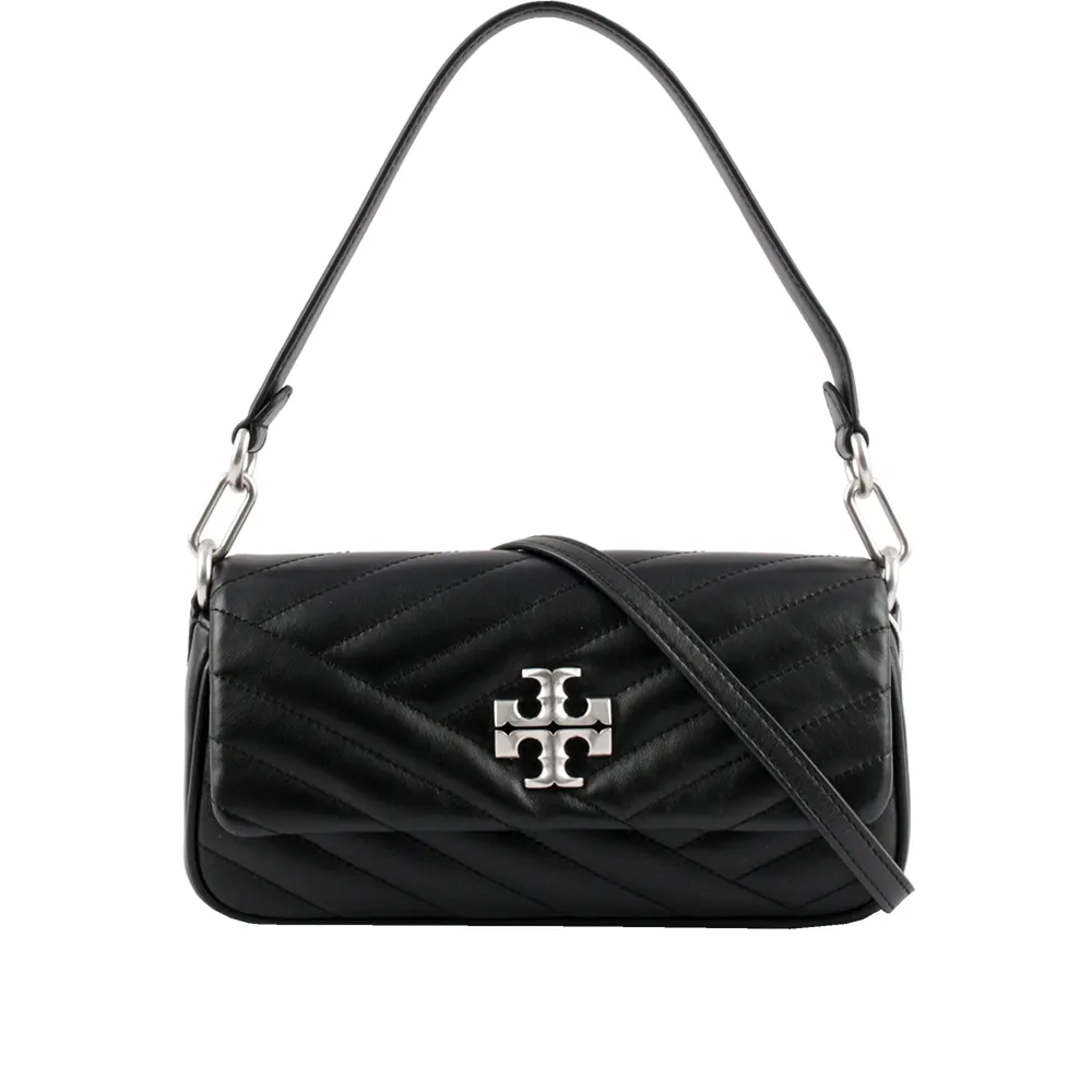 TORY BURCH Kira 縫線設計暗釦拉鍊零錢袋短夾(黑色) 153121 001 歷史價格詳細信息