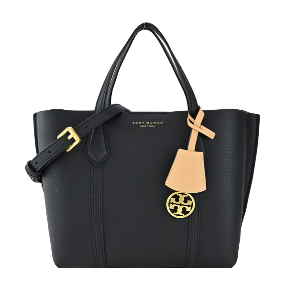 【TORY BURCH】TB 金字LOGO亮面釦式對開短夾(黑色/贈原廠紙袋) 歷史價格詳細信息