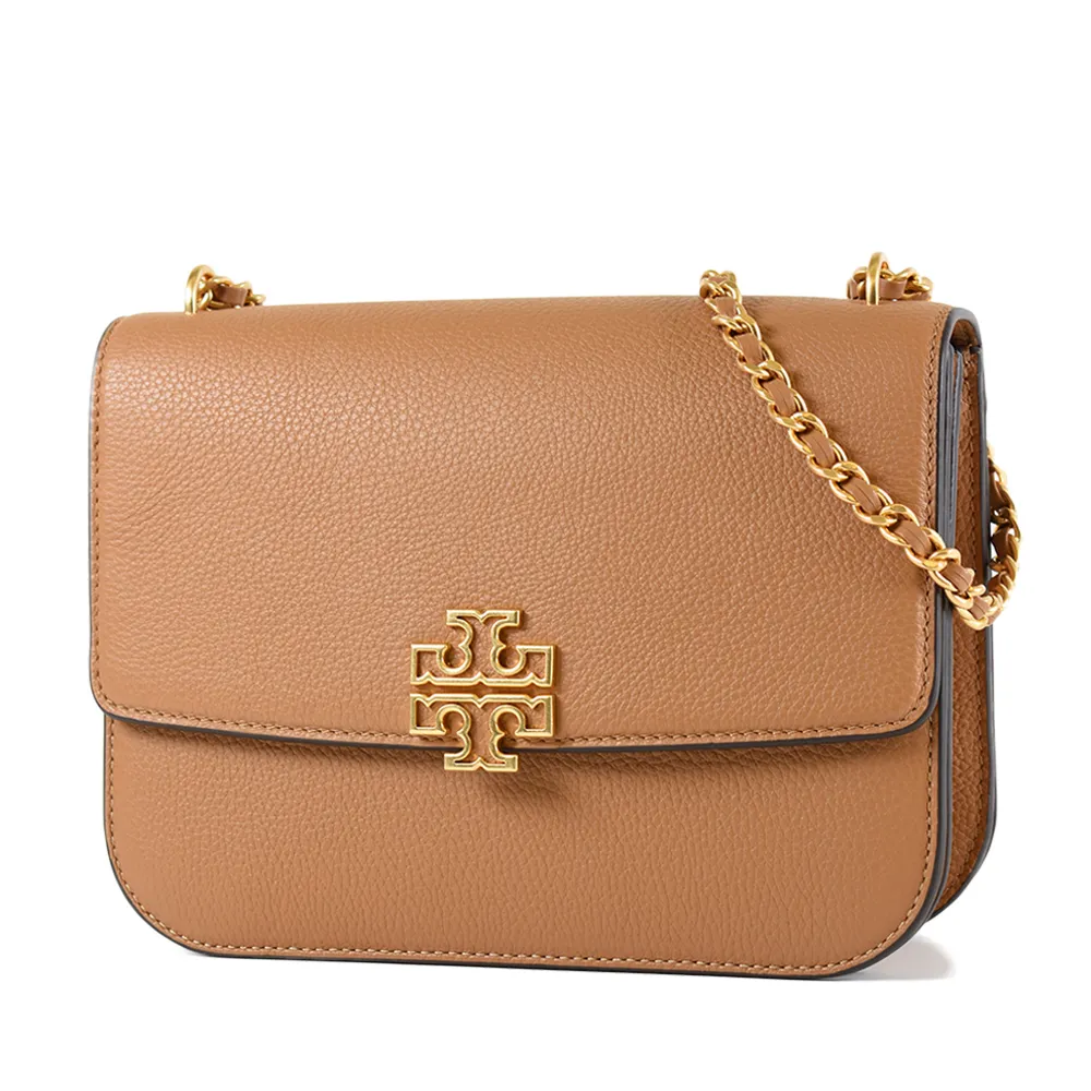 Tory Burch Britten Convertible crossbody TB雙T LOGO牛皮翻蓋斜背包(粉) 歷史價格詳細信息