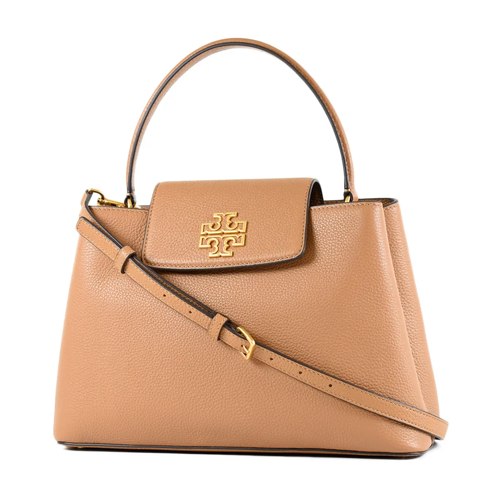 Tory Burch Britten Convertible crossbody TB雙T LOGO牛皮翻蓋斜背包(粉) 歷史價格詳細信息