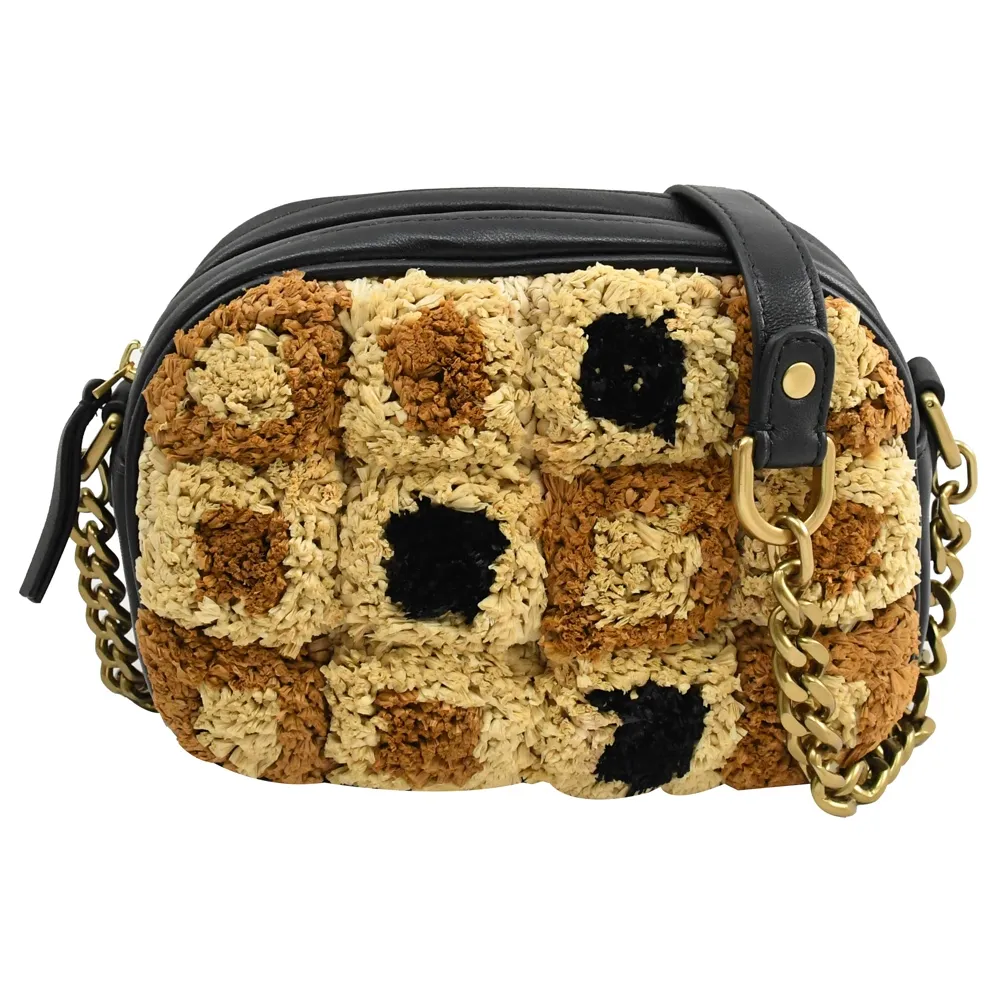 TORY BURCH Kira 黑釦縫線設計肩背/斜背二用包(黑色) 90857 003 歷史價格詳細信息