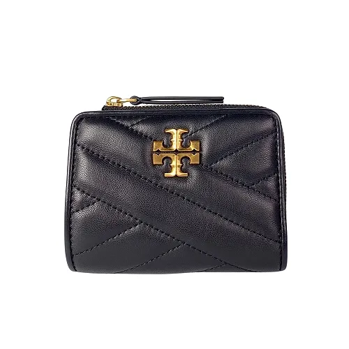 TORY BURCH KIRA金屬LOGO牛皮拉鍊斜背包-黑色 歷史價格詳細信息