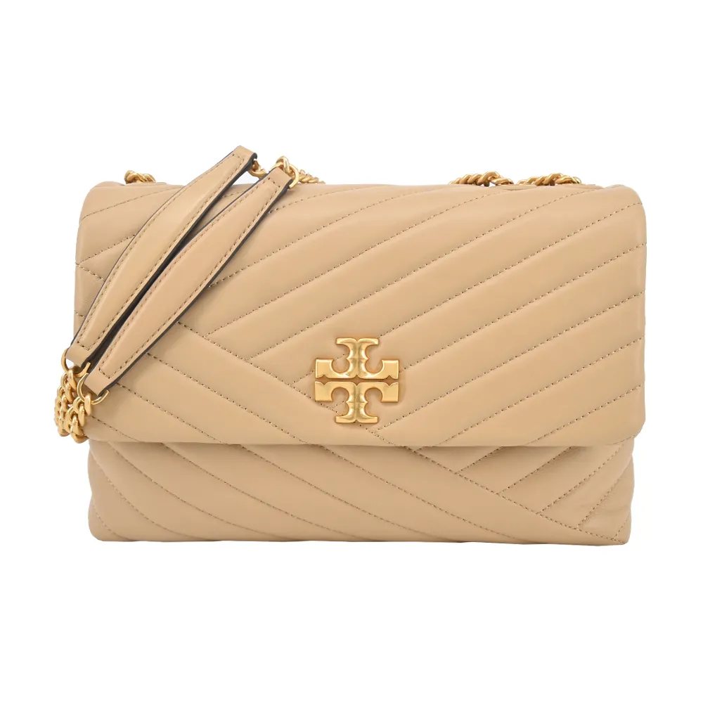 TORY BURCH KIRA 金字LOGO羊皮斜紋拉鍊零錢短夾-粉 歷史價格詳細信息
