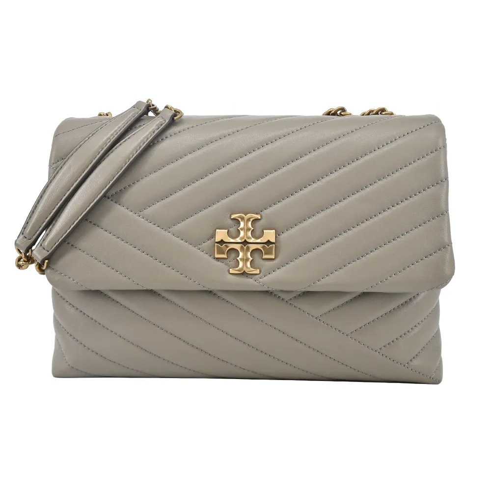 TORY BURCH KIRA 金字LOGO羊皮斜紋拉鍊零錢短夾-粉 歷史價格詳細信息