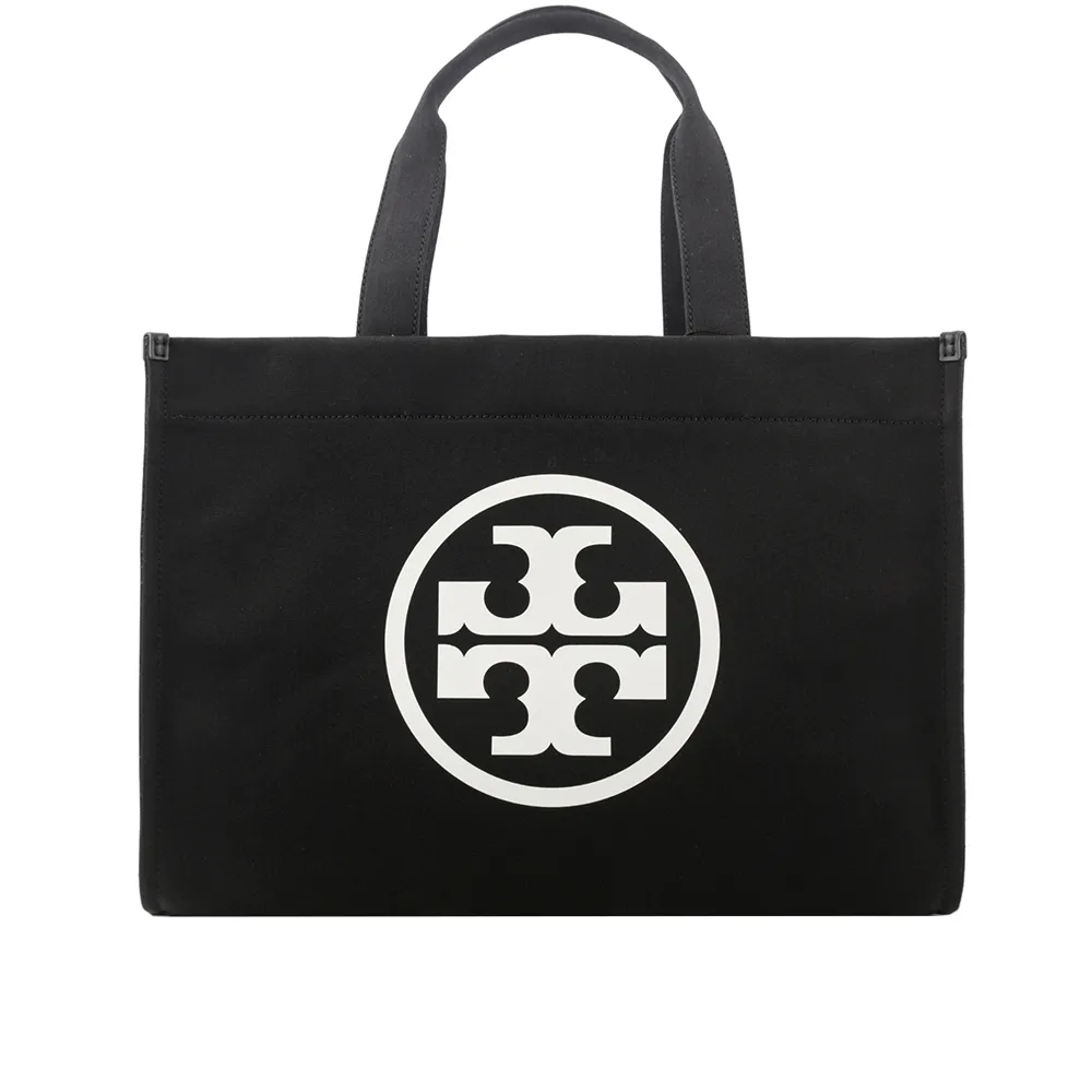 TORY BURCH ELLA 經典縫線LOGO小號尼龍托特包-黑 歷史價格詳細信息