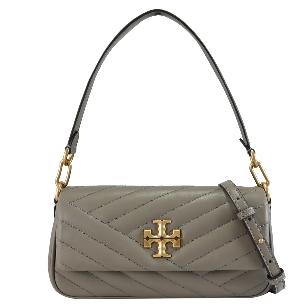 TORY BURCH 90452 經典LOGO絎縫翻蓋肩斜鍊包.綠 歷史價格詳細信息