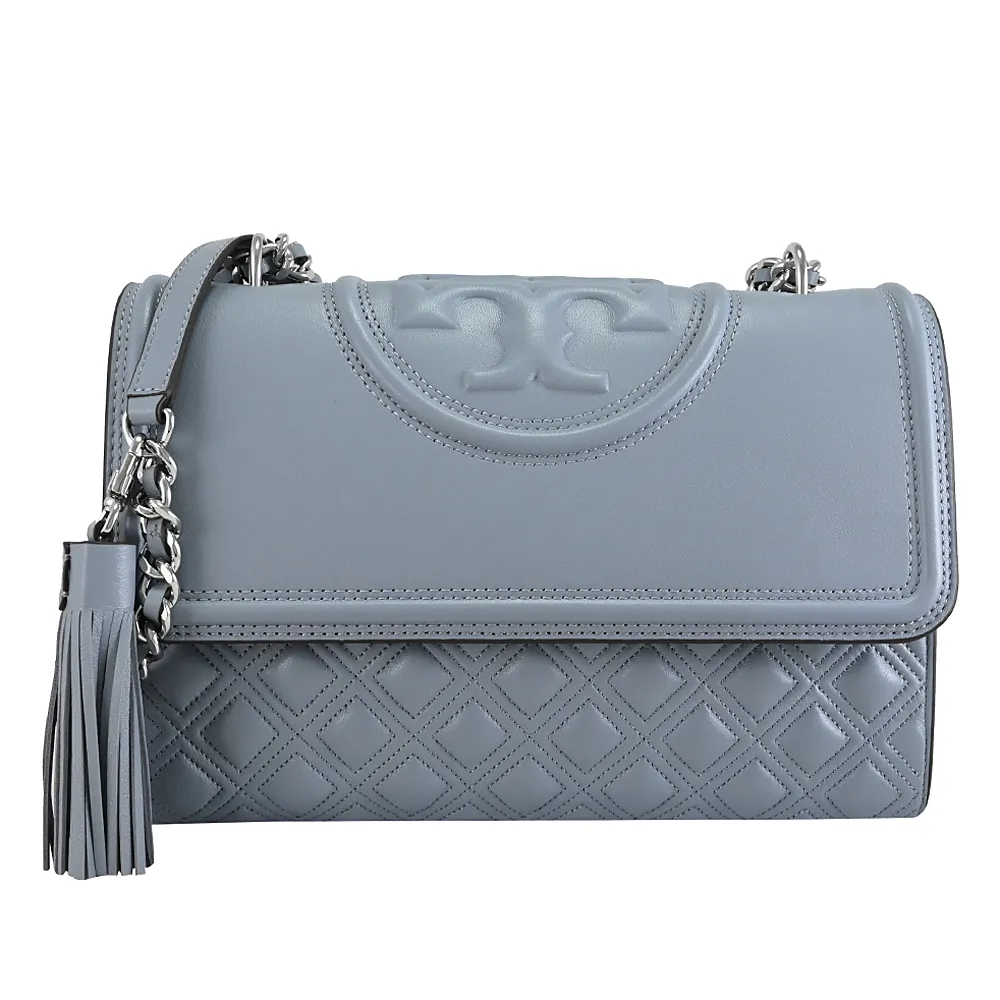 TORY BURCH FLEMING 菱格流蘇鍊帶兩用包-大/黑金 歷史價格詳細信息