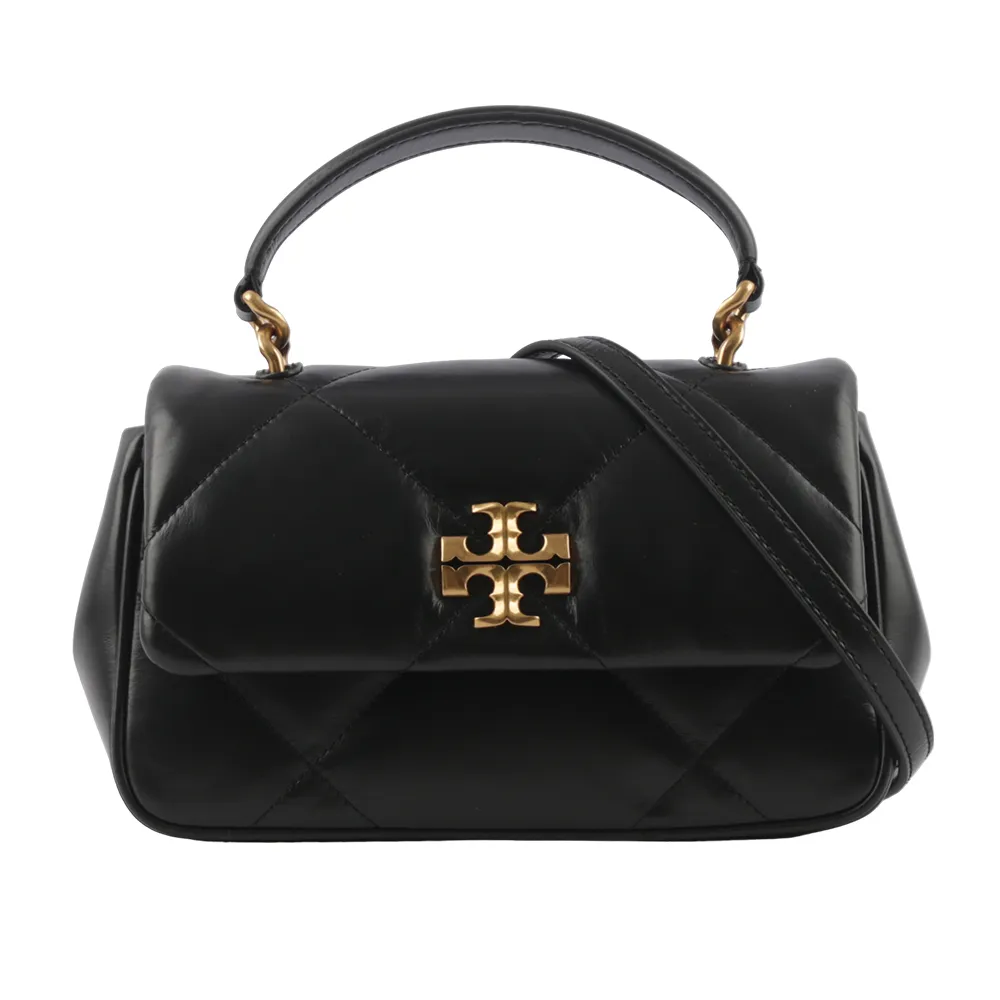 TORY BURCH Kira 縫線設計暗釦拉鍊零錢袋短夾(黑色) 153121 001 歷史價格詳細信息