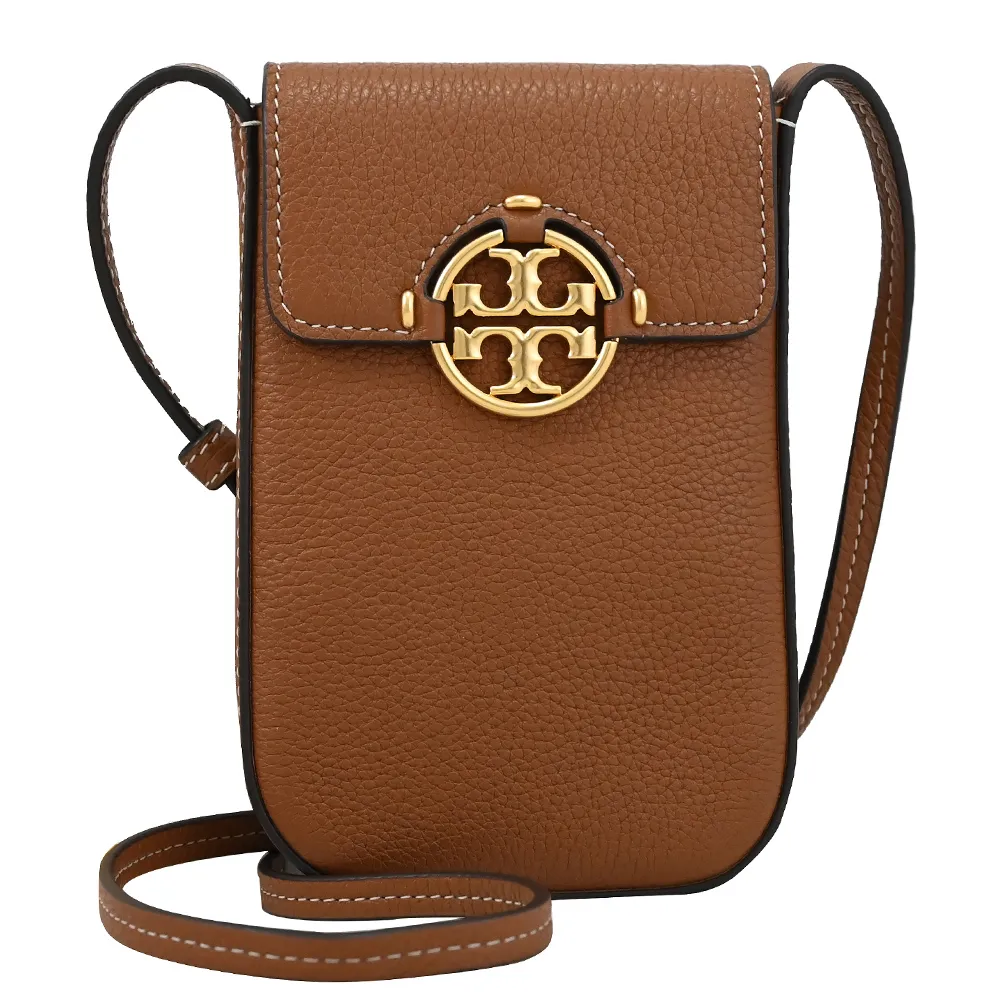 TORY BURCH 84077 金屬LOGO翻蓋斜背手機包.黑 歷史價格詳細信息