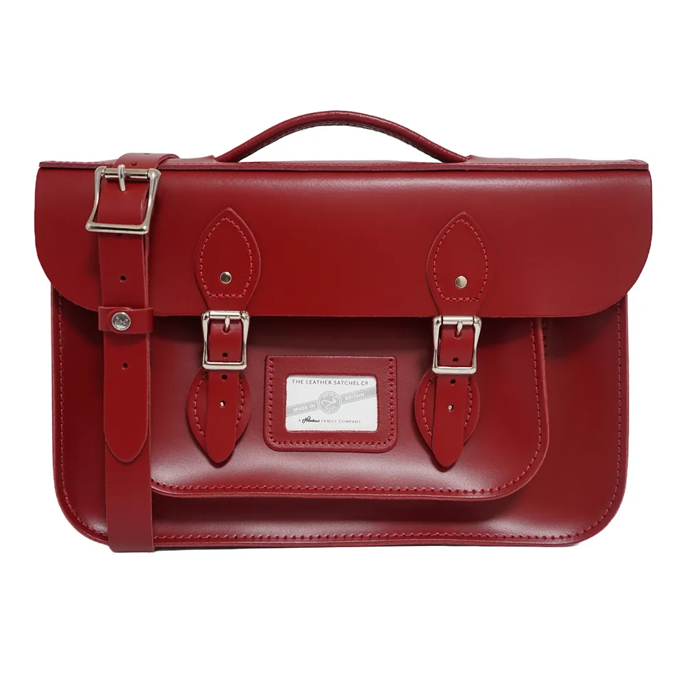 【The Leather Satchel Co.】12.5吋 英國手工牛皮劍橋包 手提包 肩背包 側肩包 (心機紅) 歷史價格詳細信息