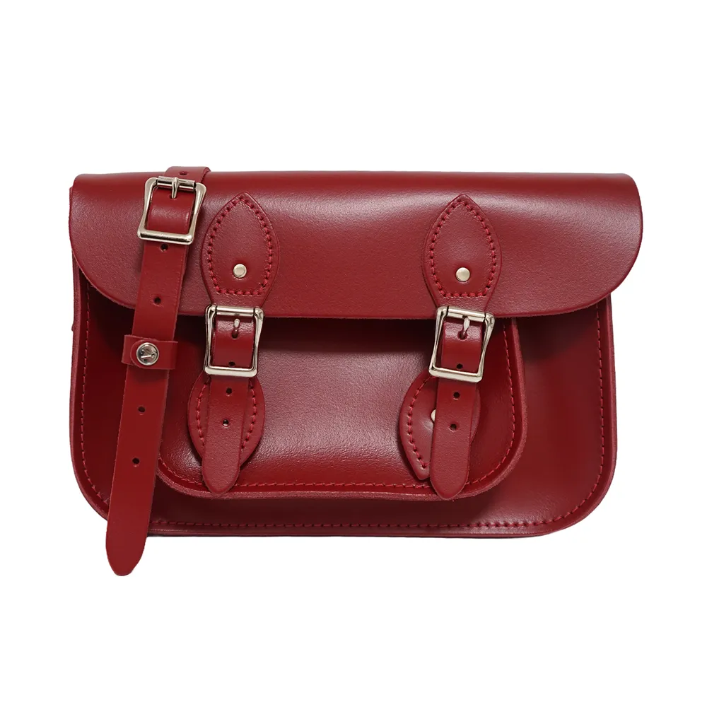 【The Leather Satchel Co.】12.5吋 英國手工牛皮劍橋包 手提包 肩背包 側肩包 (心機紅) 歷史價格詳細信息