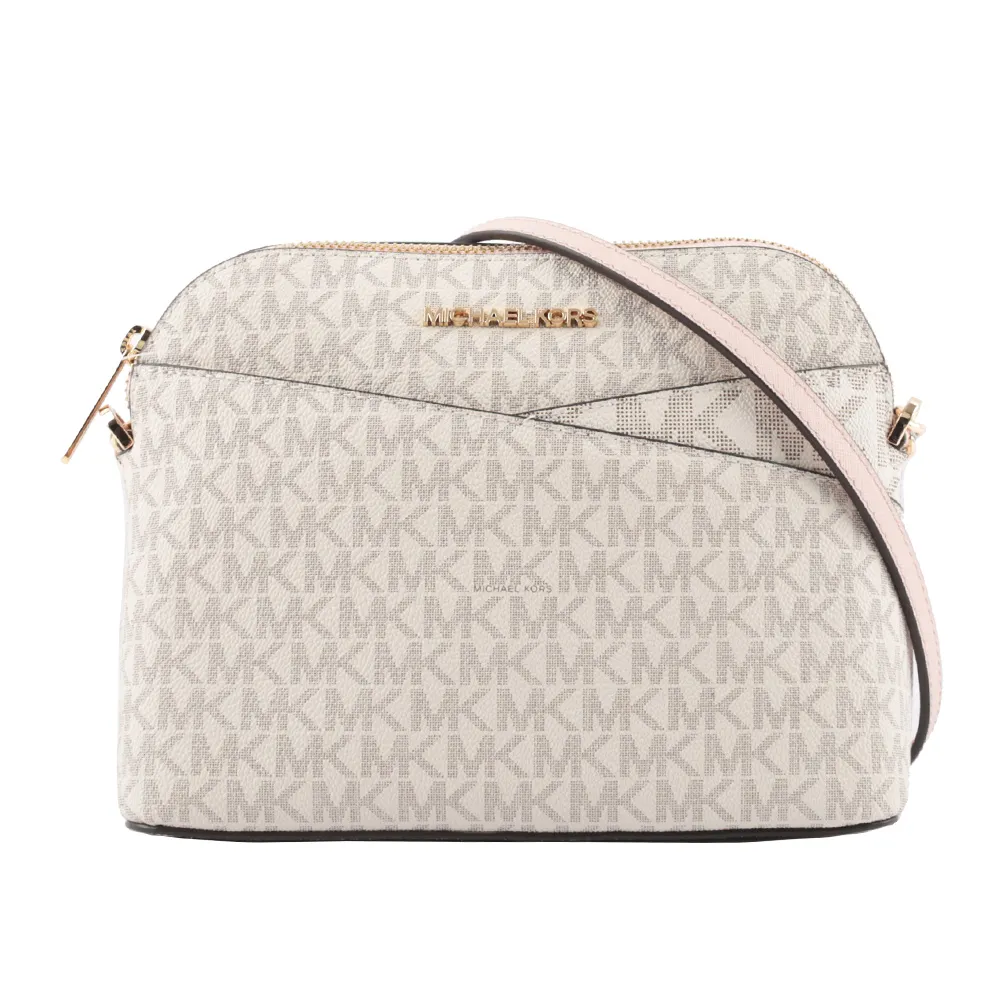 Michael Kors 滿版塗層帆布Logo 及漆皮雙拉鍊二用包(咖啡色/黑色) 35H3GTTC2B BLACK 歷史價格詳細信息