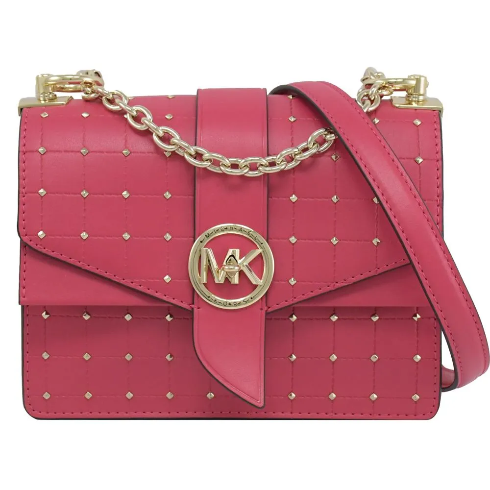 MICHAEL KORS Greenwich 金屬MK三折零錢短夾.桃紅 歷史價格詳細信息