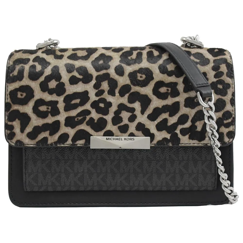 【Michael Kors】Jade系列鉚釘裝飾羊皮鍊帶手拿/斜背包(中-黑30H7GJ4C8I-BLK) 歷史價格詳細信息