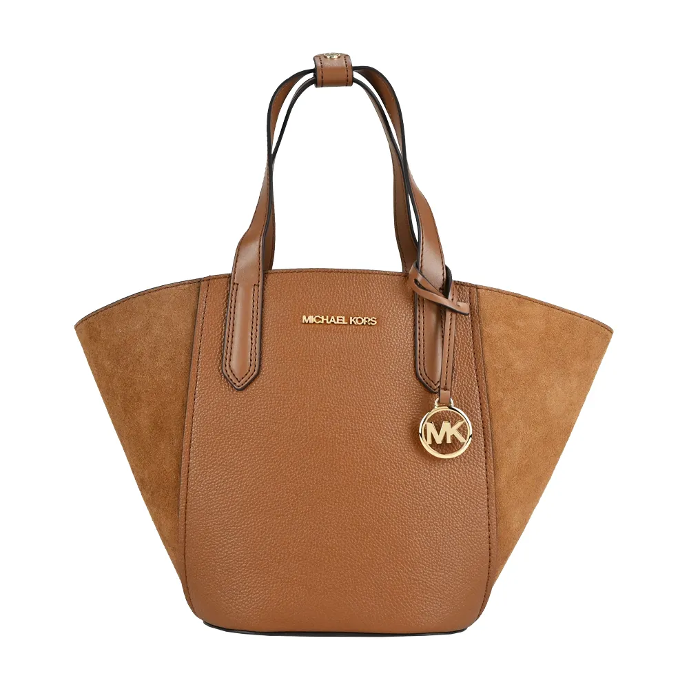 MICHAEL KORS MK絨面拼接皮革扇形手提/托特包-小/棕 價格比較,價格查詢,歷史價格詳細信息