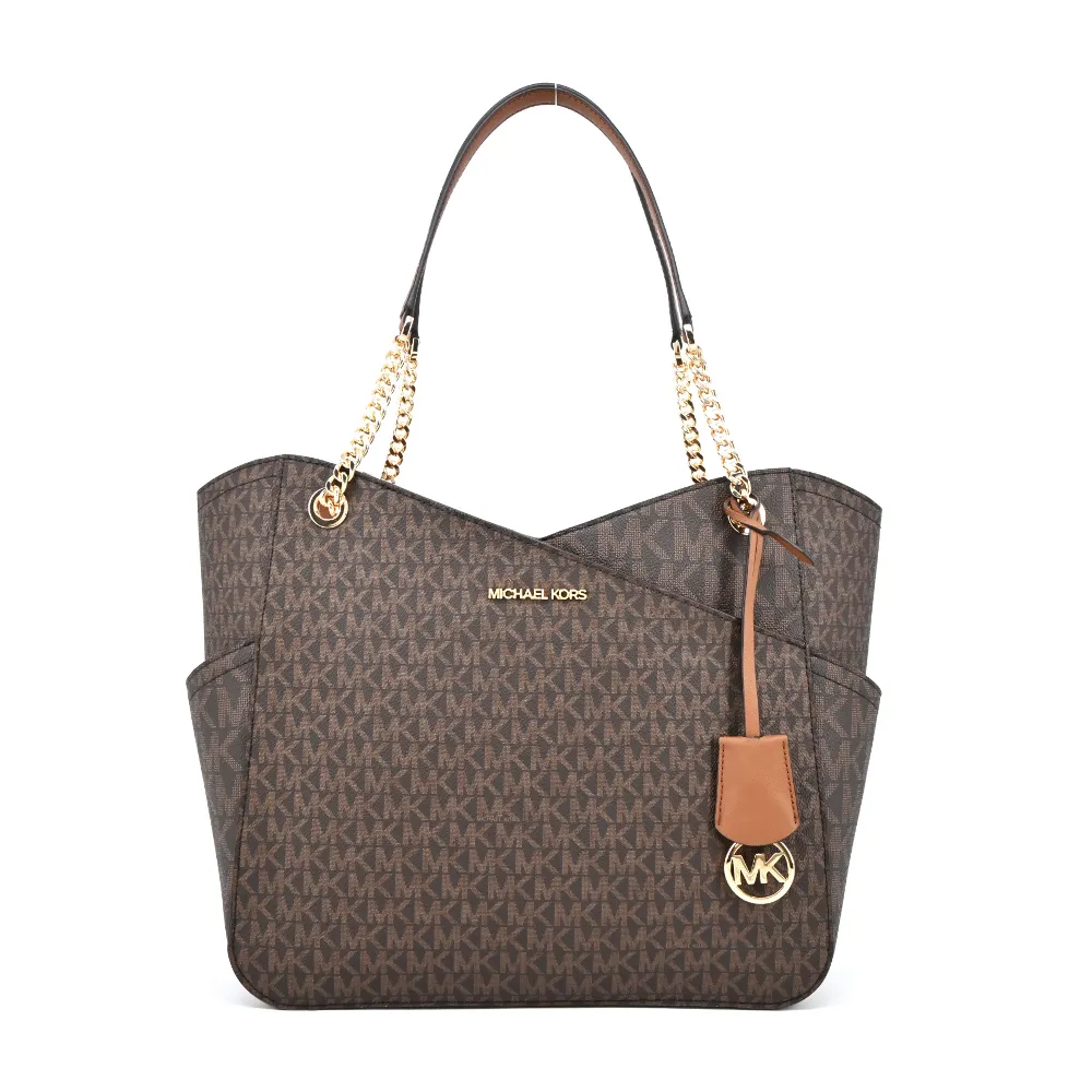 MICHAEL KORS  JET SET PVC滿版標誌性LOGO手提/肩背托特包-大/咖 歷史價格詳細信息