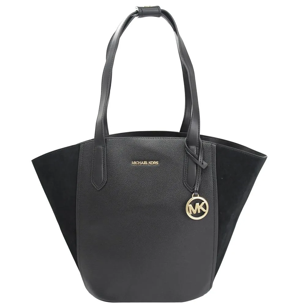 MICHAEL KORS PORTIA 絨面皮革拼接肩背托特包.黑(買就送MK中夾) 歷史價格詳細信息